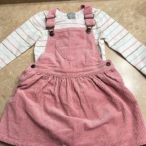Toddler 2 piece set overall dress